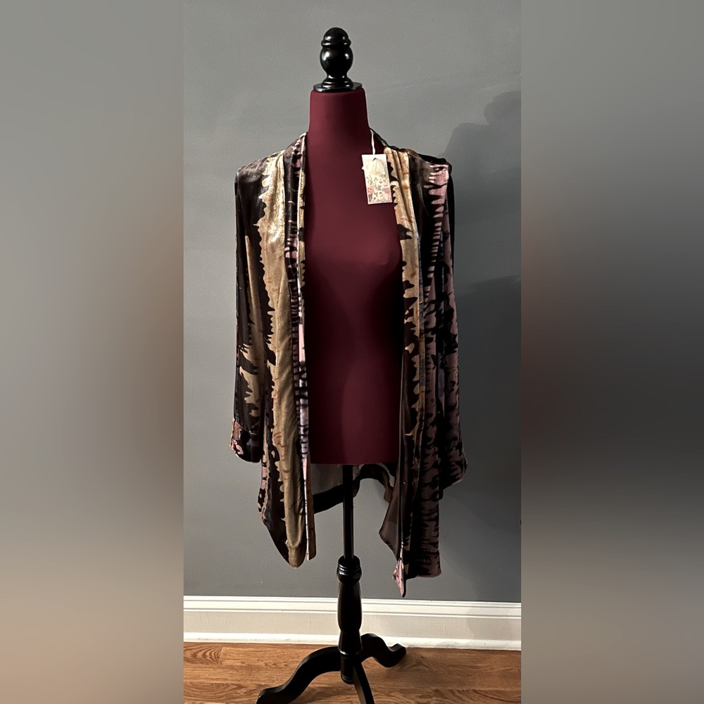 Women's Johnny Was Multicolor velvet ion front jacket. Listing for jacket only.